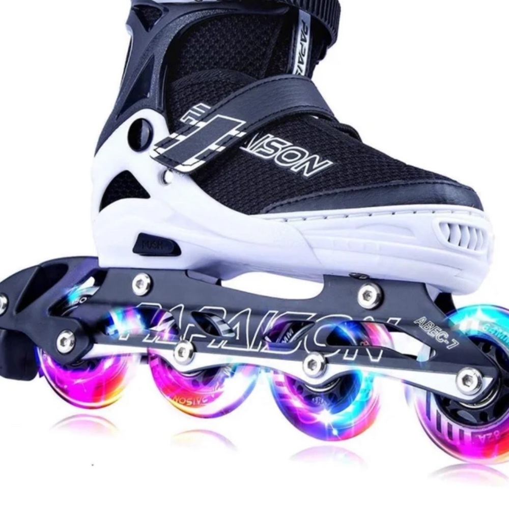 New PAPAISON Adjustable Inline Skates for Adults Size Lg  Men 5-7.5 - Women 6-9
